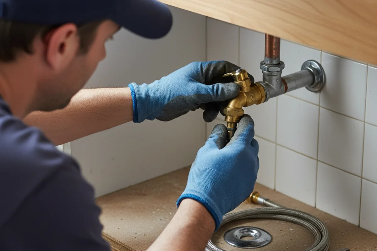 Shutoff valve and fitting work during Well Pump Repair in Ticonderoga